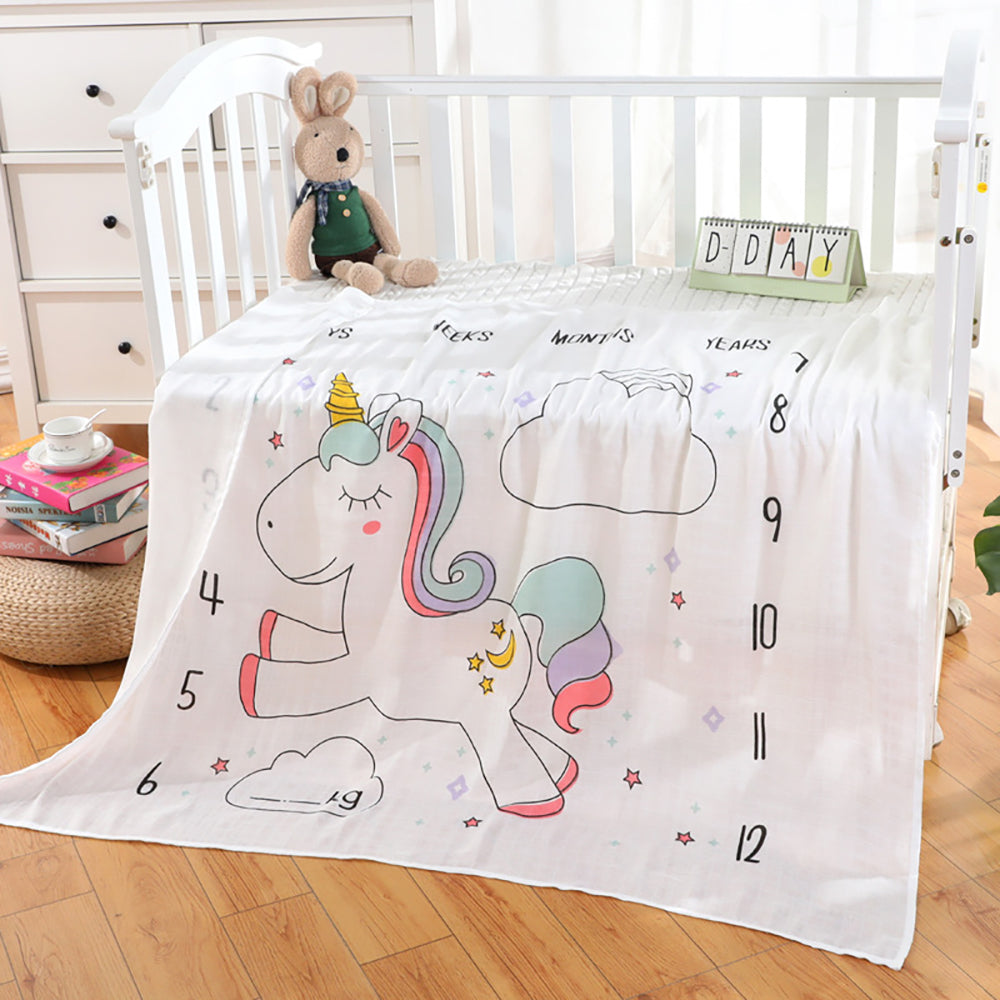 LITTLE STORY Unicorn Blanket - Milestone