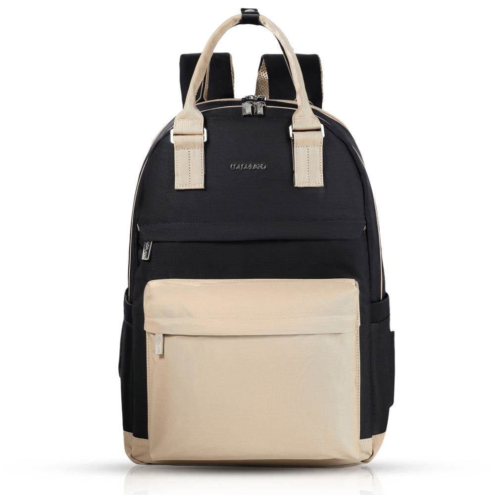 LITTLE STORY Kenzie Mom Dad Travel Diaper Backpack - Black