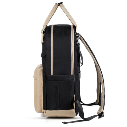 LITTLE STORY Kenzie Mom Dad Travel Diaper Backpack - Black