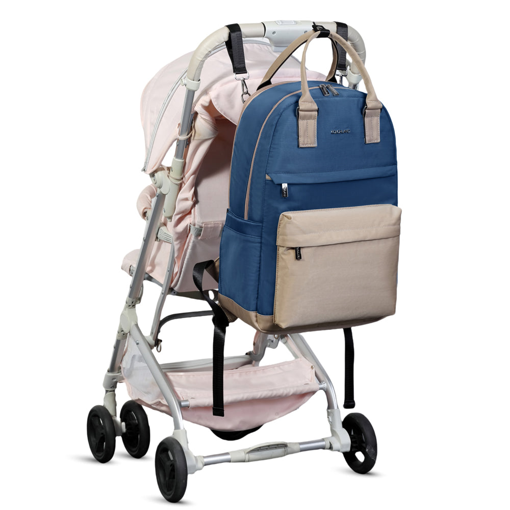 LITTLE STORY Kenzie Mom Dad Travel Diaper Backpack - Dark Blue