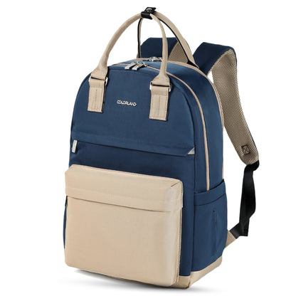 LITTLE STORY Kenzie Mom Dad Travel Diaper Backpack - Dark Blue