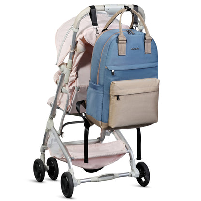 LITTLE STORY Kenzie Mom Dad Travel Diaper Backpack - Blue