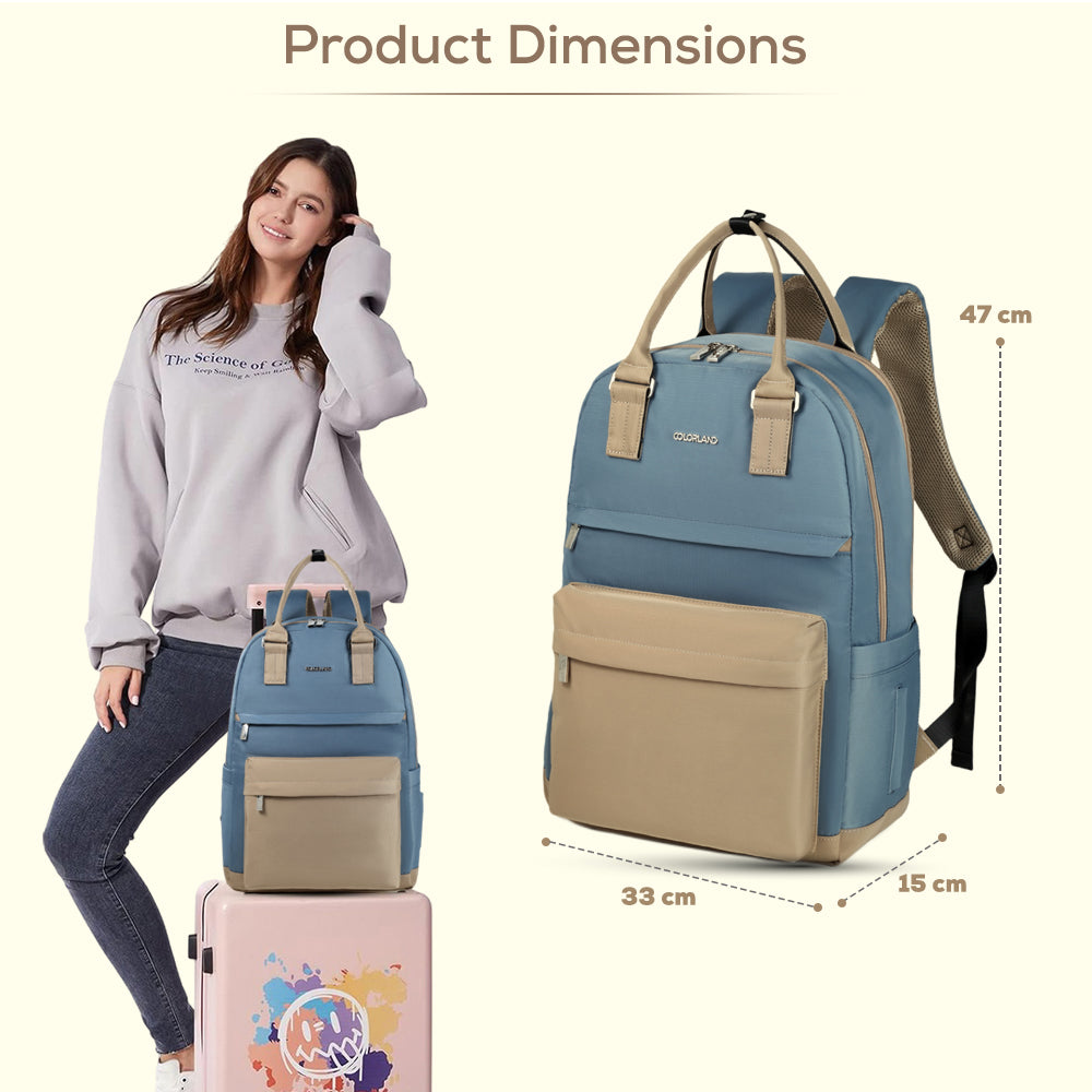 LITTLE STORY Kenzie Mom Dad Travel Diaper Backpack - Blue