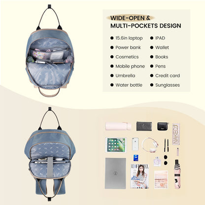LITTLE STORY Kenzie Mom Dad Travel Diaper Backpack - Blue