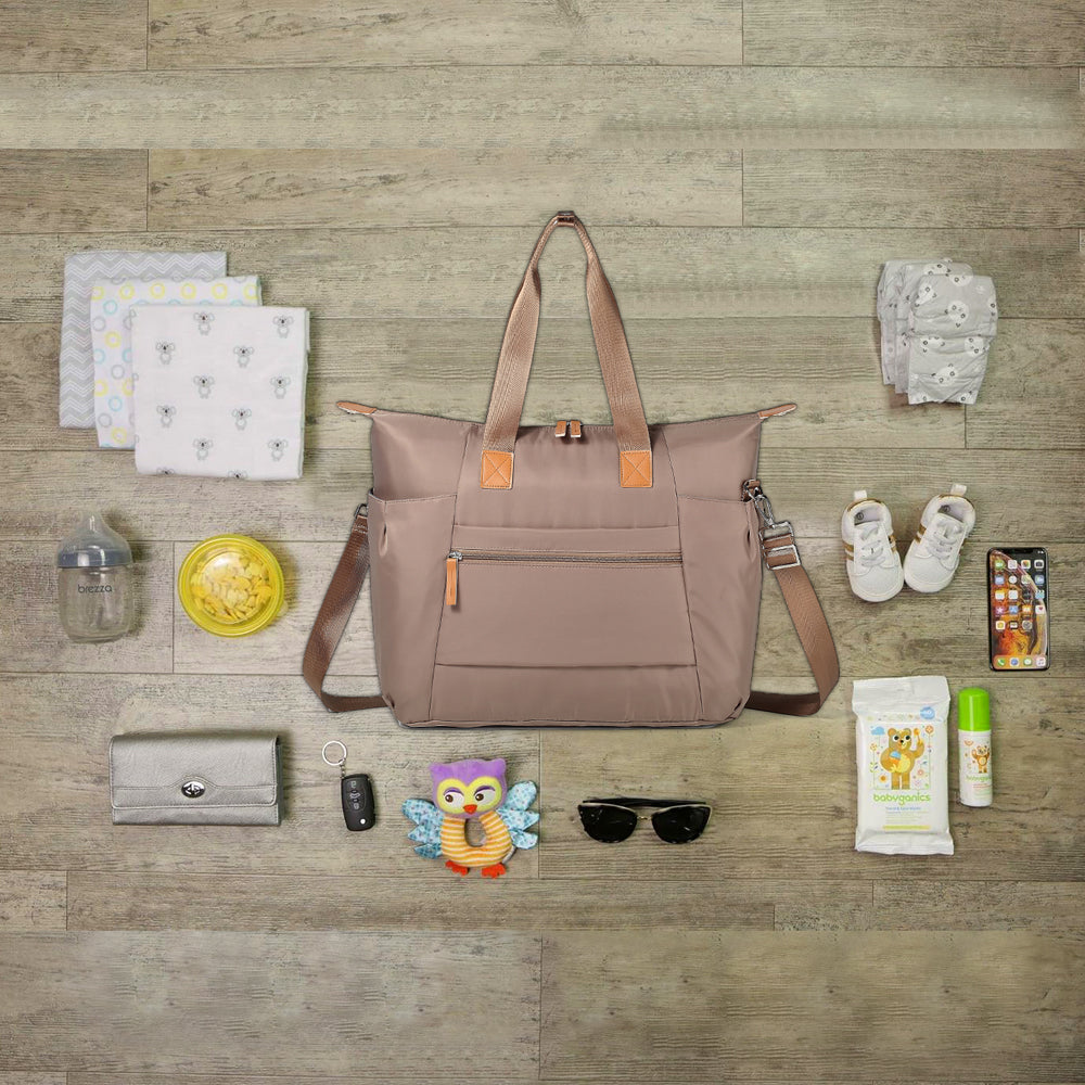 LITTLE STORY Zurich Pack and Go Baby Travel Diaper Bag - Beige