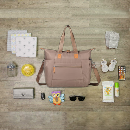 LITTLE STORY Zurich Pack and Go Baby Travel Diaper Bag - Beige