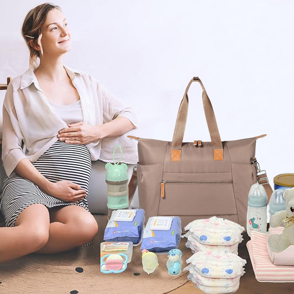 LITTLE STORY Zurich Pack and Go Baby Travel Diaper Bag - Beige