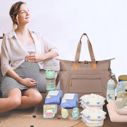 LITTLE STORY Zurich Pack and Go Baby Travel Diaper Bag - Beige