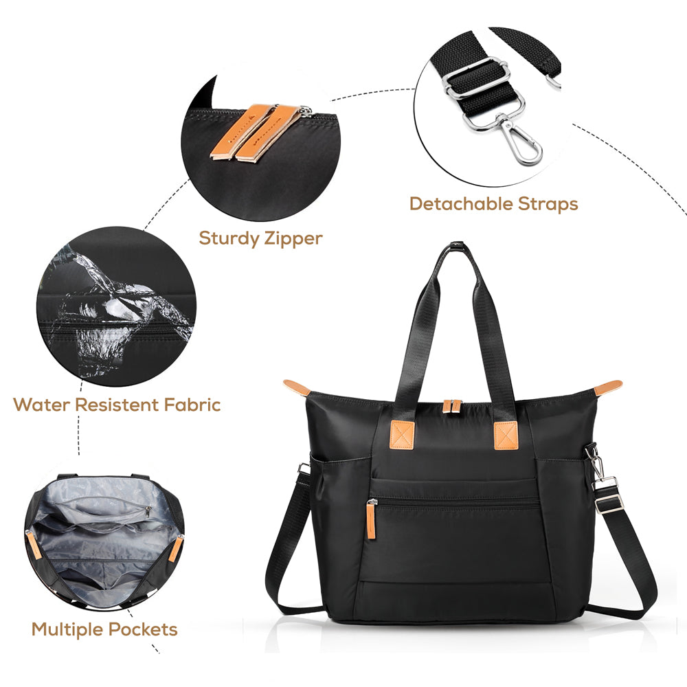 LITTLE STORY Zurich Pack and Go Baby Travel Diaper Bag - Black