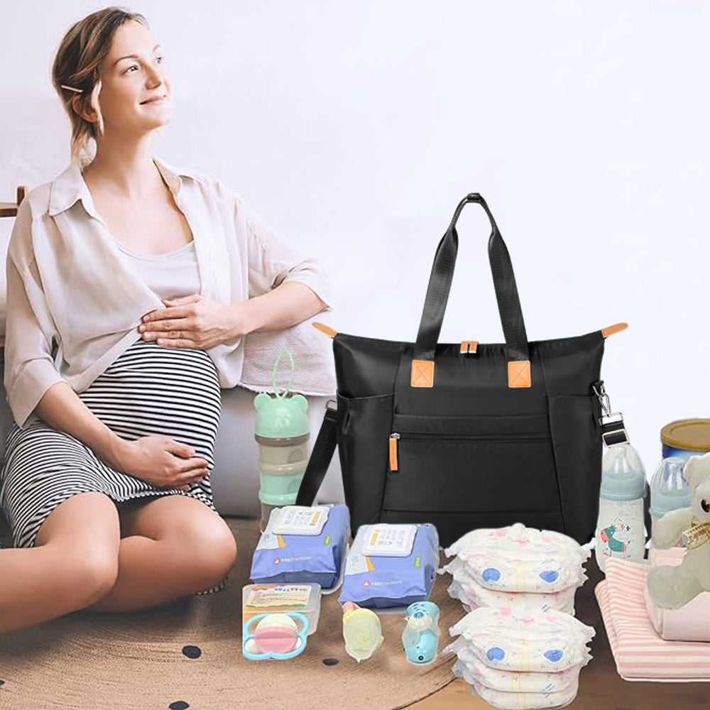 LITTLE STORY Zurich Pack and Go Baby Travel Diaper Bag - Black