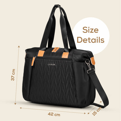 LITTLE STORY Zurich Pack and Go Baby Travel Diaper Bag - Black