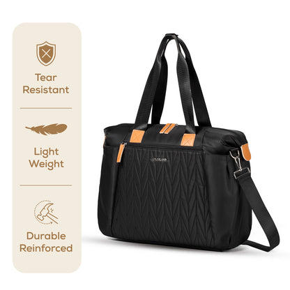 LITTLE STORY Zurich Pack and Go Baby Travel Diaper Bag - Black