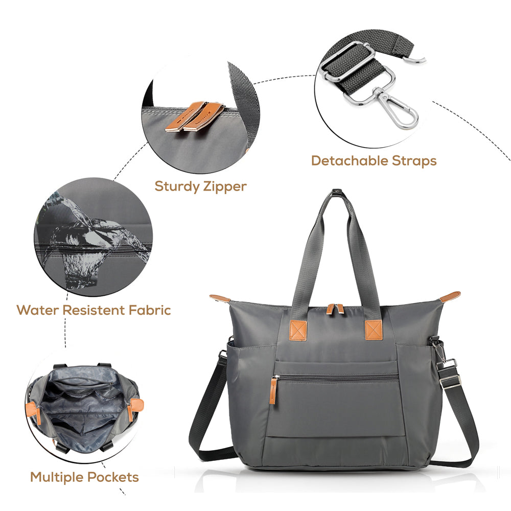 LITTLE STORY Zurich Pack and Go Baby Travel Diaper Bag - Grey