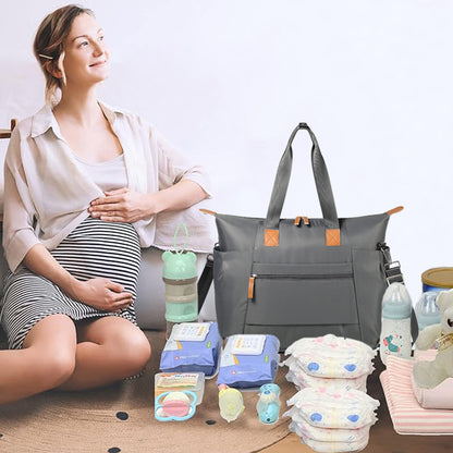 LITTLE STORY Zurich Pack and Go Baby Travel Diaper Bag - Grey