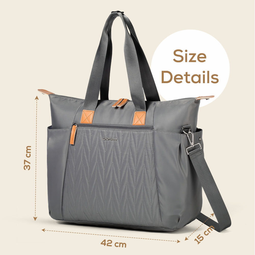 LITTLE STORY Zurich Pack and Go Baby Travel Diaper Bag - Grey