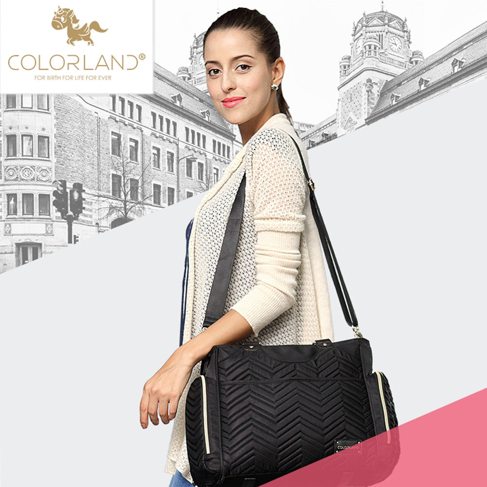 LITTLE STORY Matilda Diaper Bag - Black