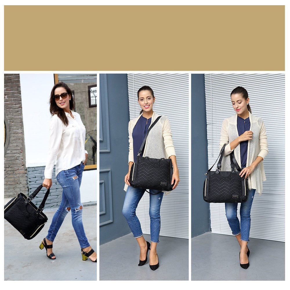 LITTLE STORY Matilda Diaper Bag - Black