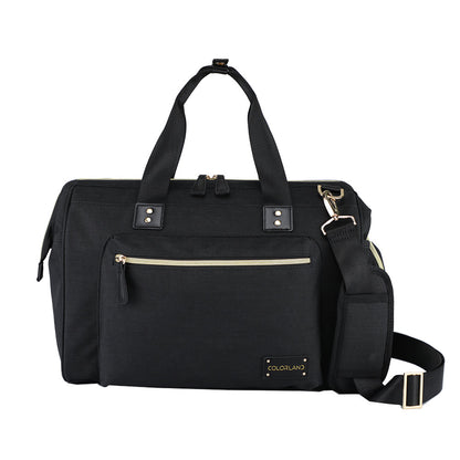 LITTLE STORY Zera Mom Dad Diaper Bag - Black