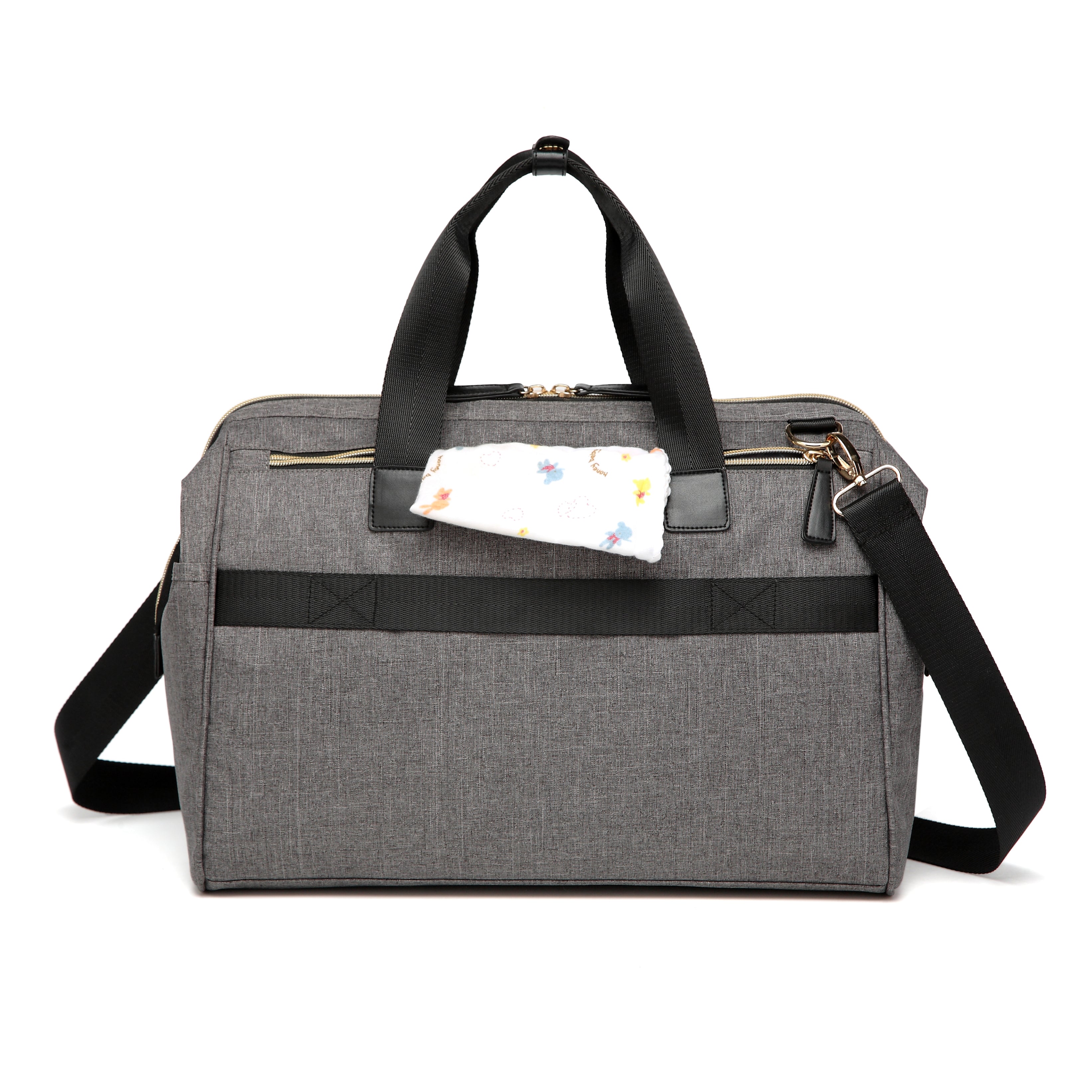 LITTLE STORY Zera Mom Dad Diaper Bag - Grey