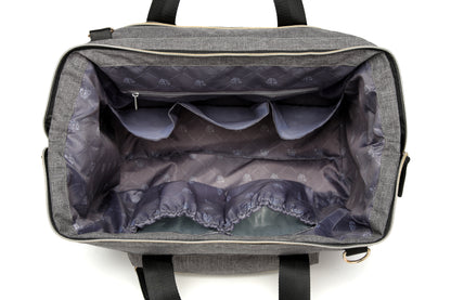 LITTLE STORY Zera Mom Dad Diaper Bag - Grey