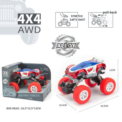 قصة صغيرة - سيارة سحب للأطفال - حمراء