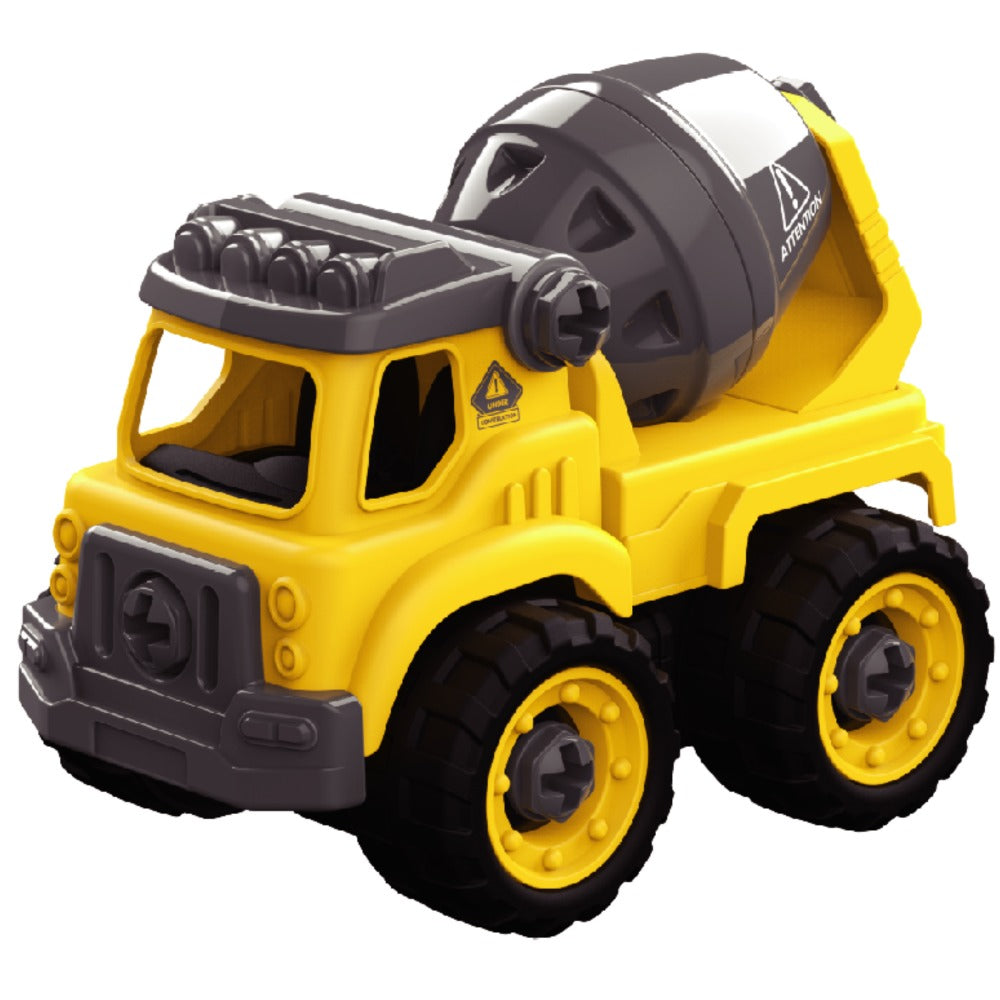 LITTLE STORY Kids Construction Toy Cement Mixer - Yellow
