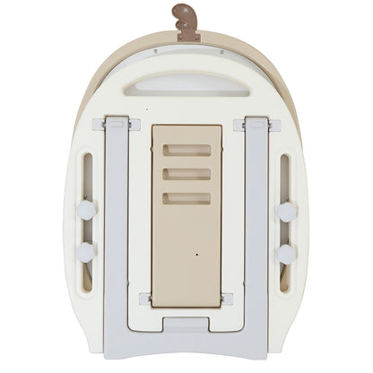 LITTLE STORY - Drawing Board with Chair, Magnetic Numbers, 5 Color Pen and Eraser- Beige