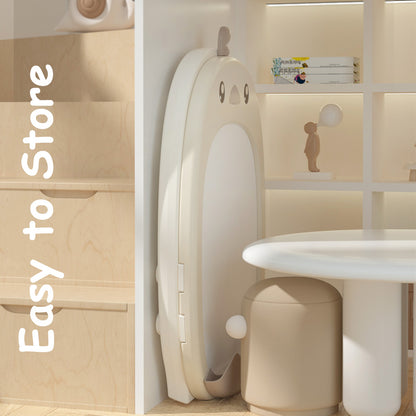LITTLE STORY - Drawing Board with Chair, Magnetic Numbers, 5 Color Pen and Eraser- Beige