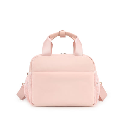 Little Story Compact Diaper Backpack with Changing Pad & Shoulder Strap – Water-Repellent Baby Nappy Bag, Blush Pink