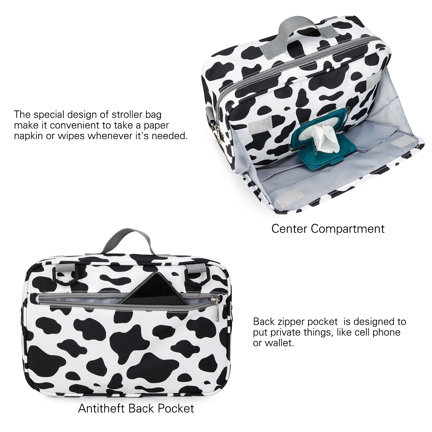 LITTLE STORY Baby Diaper Changing Clutch Kit - White