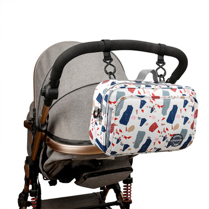 LITTLE STORY Baby Diaper Changing Clutch Kit - Geo White