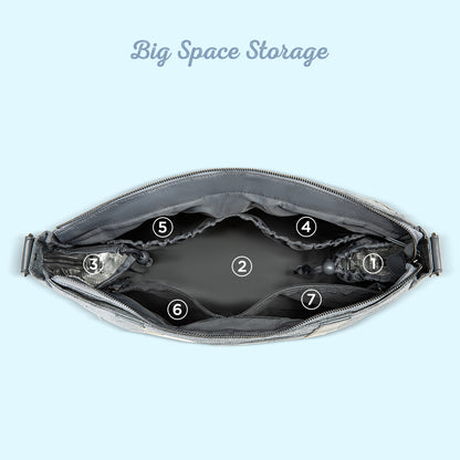 LITTLE STORY Dad's Diaper Bag w/Changing Mat & Stroller Straps - Grey