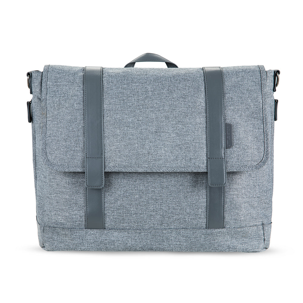 LITTLE STORY Dad's Diaper Bag w/Changing Mat & Stroller Straps - Grey