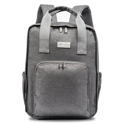 LITTLE STORY Stylish Diaper Travel Backpack wt Changing Pad - Grey