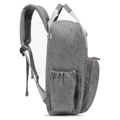 LITTLE STORY Stylish Diaper Travel Backpack wt Changing Pad - Grey