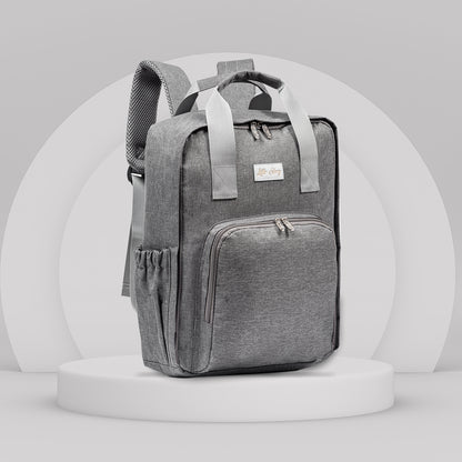 LITTLE STORY Stylish Diaper Travel Backpack wt Changing Pad - Grey