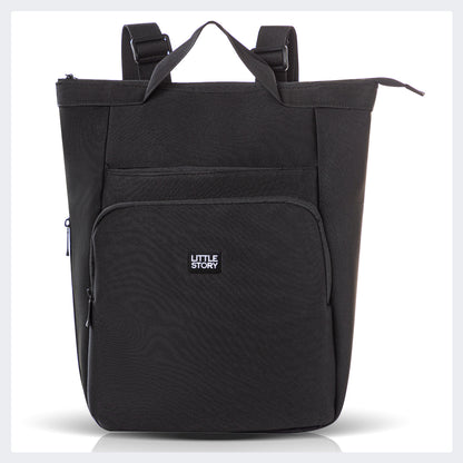 LITTLE STORY Mommy Diaper Bag w/Changing Mat – Black