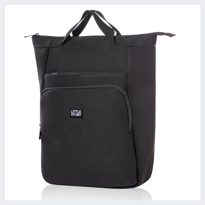 LITTLE STORY Mommy Diaper Bag w/Changing Mat – Black