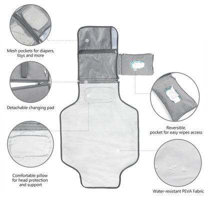 LITTLE STORY Diaper Changing Station Kit - Grey