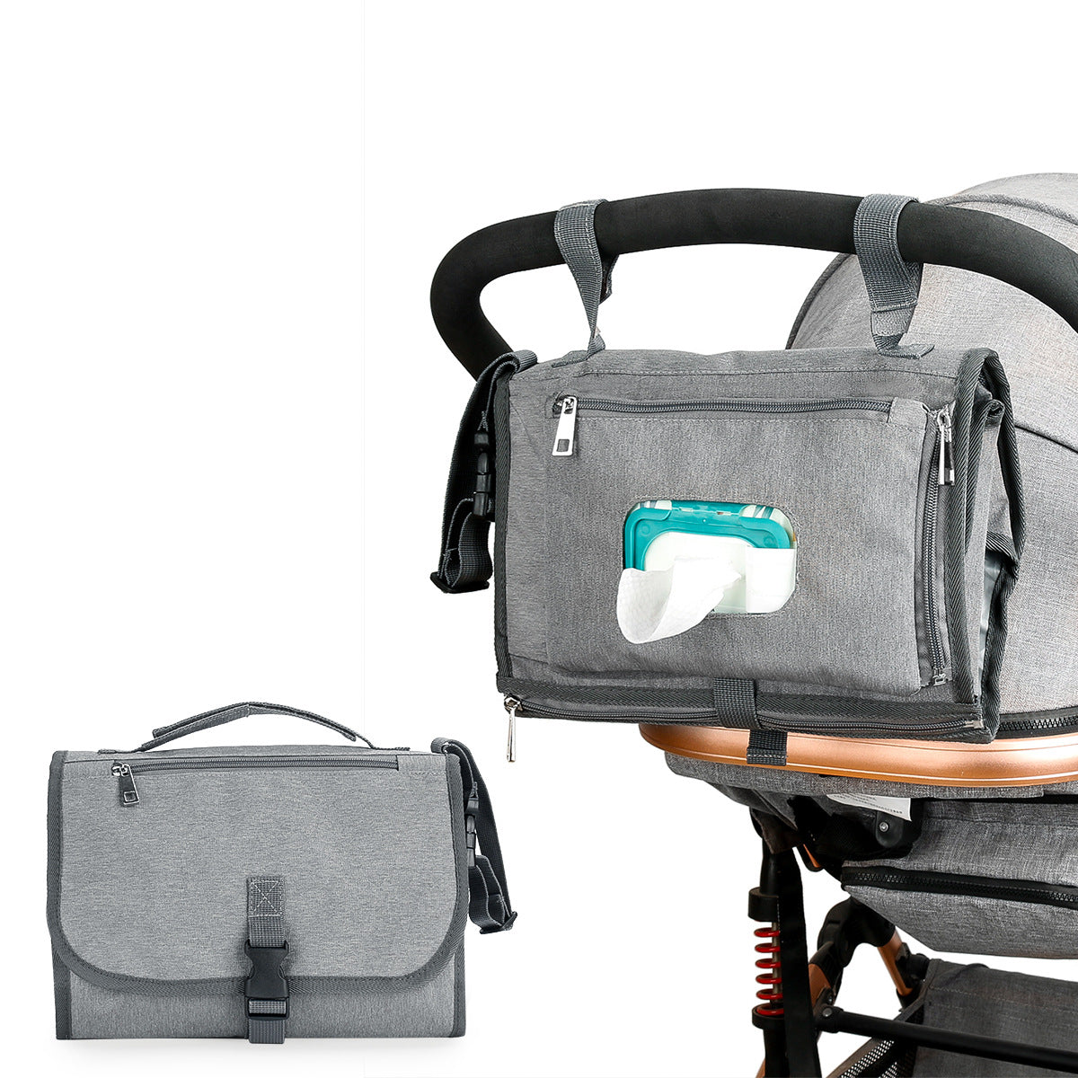 LITTLE STORY Diaper Changing Station Kit - Grey