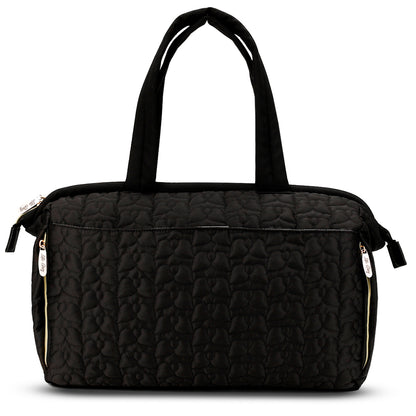 LITTLE STORY Quilted Diaper Bag w/Shoulder Strap - Black