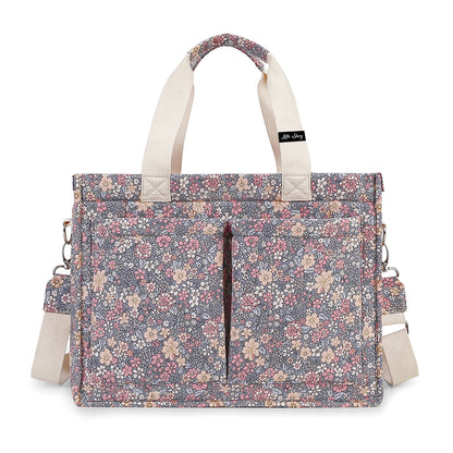 LITTLE STORY Meadow Diaper Bag with Stroller Straps - Grey