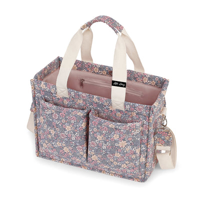 LITTLE STORY Meadow Diaper Bag with Stroller Straps - Grey