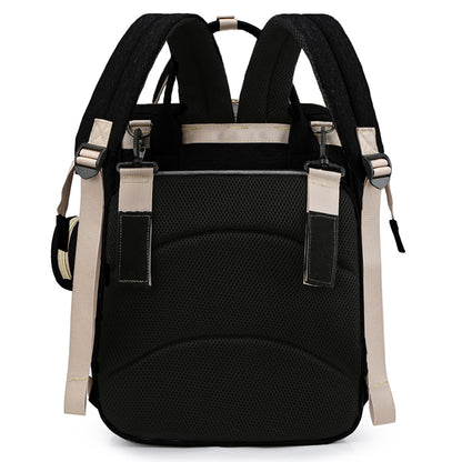 LITTLE STORY - Diaper Bag wt portable bassinet bed & pacifier pouch - Black