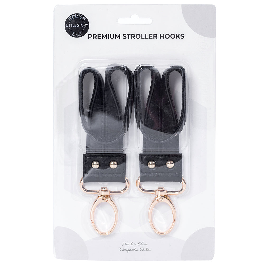 LITTLE STORY Premium Stroller Hooks - Black