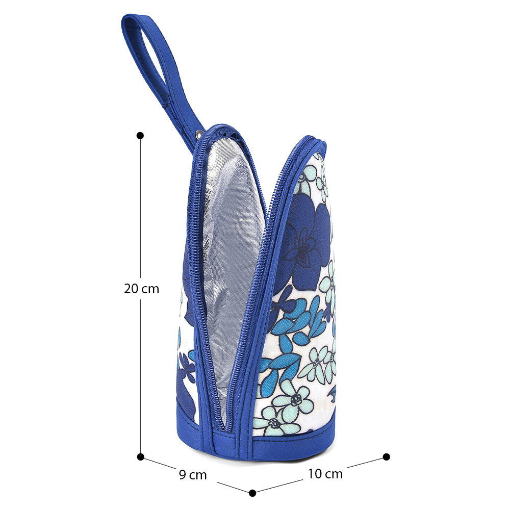 Little Story Insulated Bottle Bag - Floral Blue