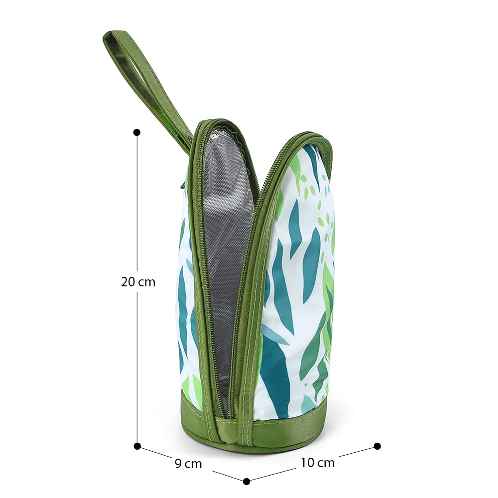 Little Story Insulated Bottle Bag - Green Tropical