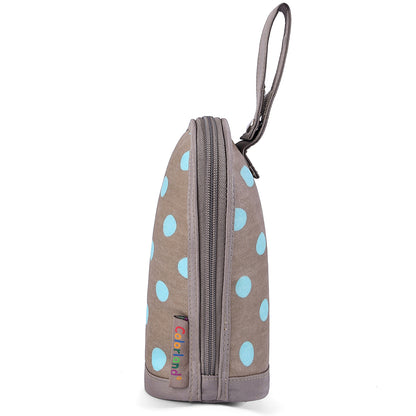 Little Story Insulated Bottle Bag - Polka Brown