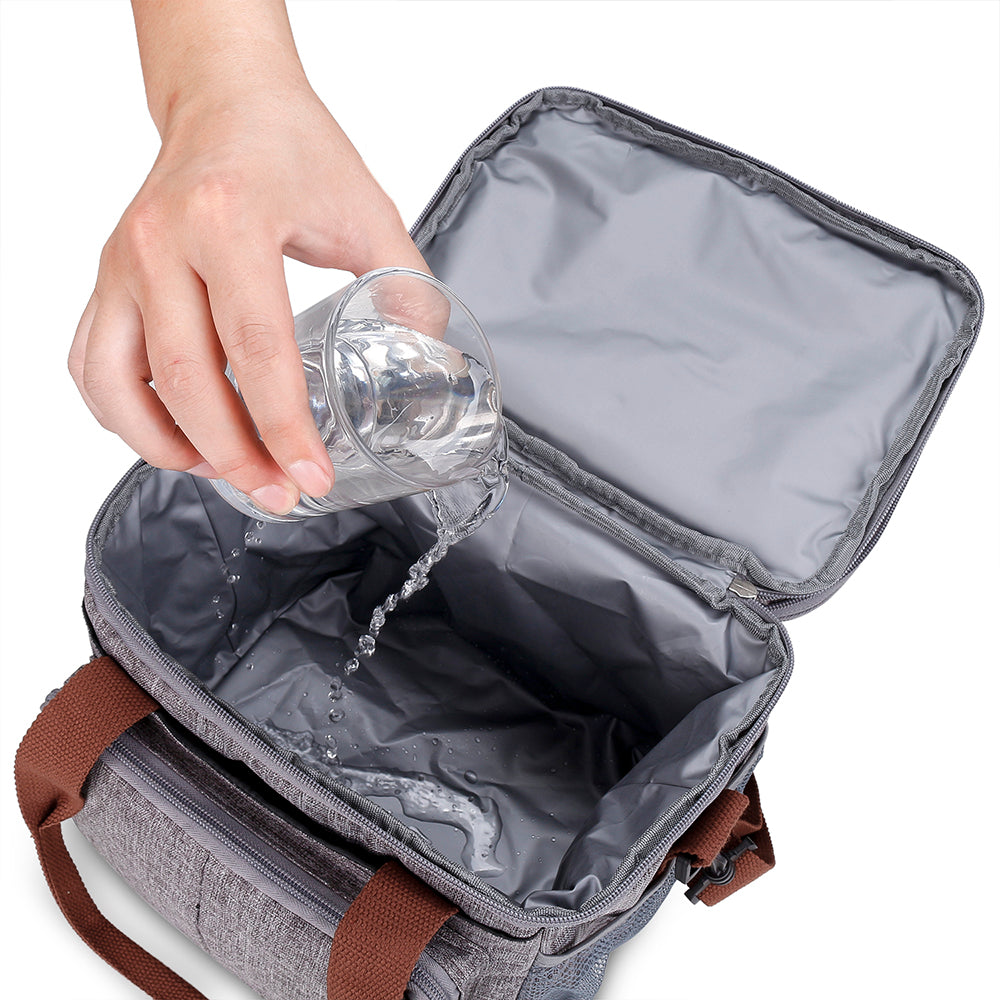 حقيبة غداء/زجاجة معزولة من ليتل ستوري - رمادية