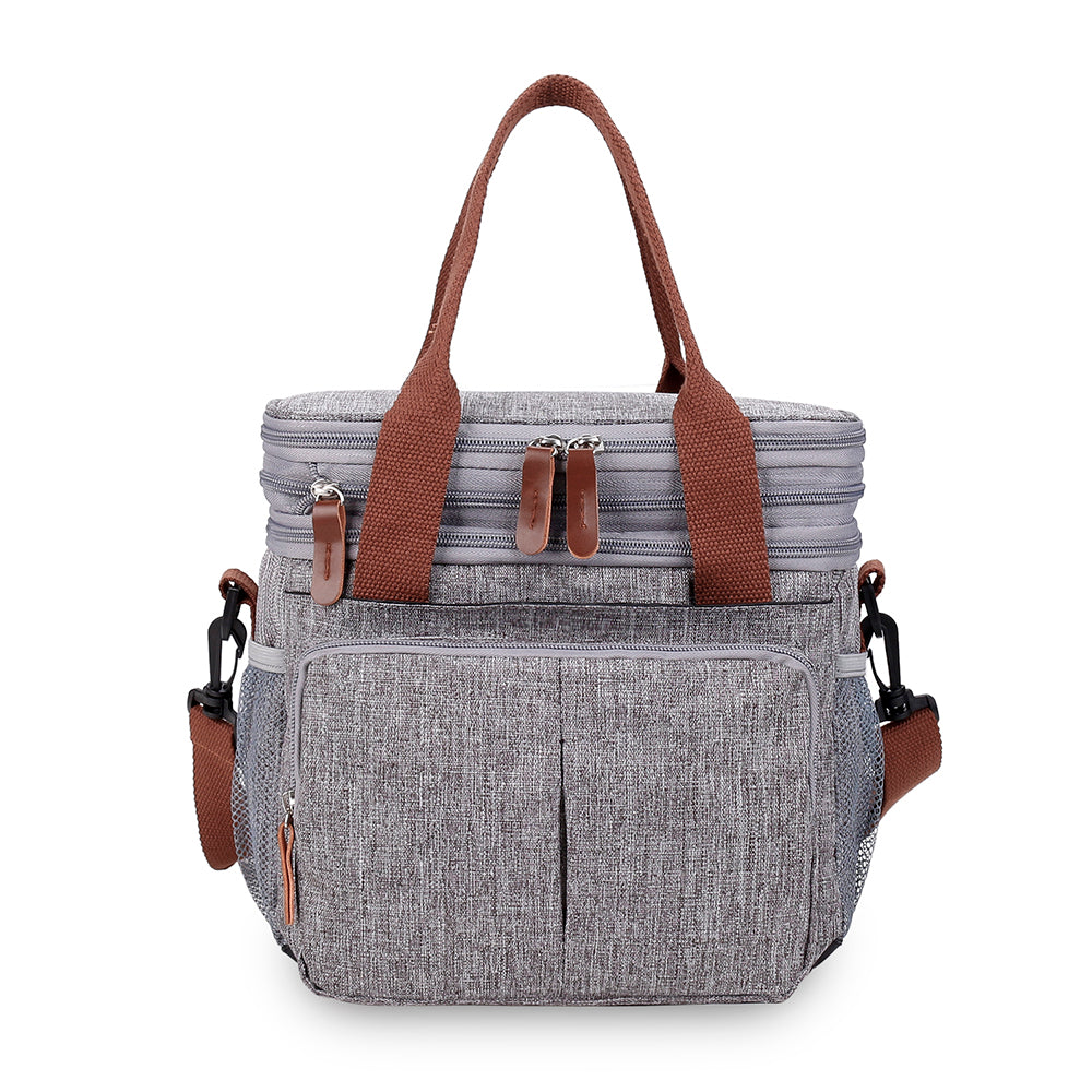 Little Story Insulated Lunch/Bottle Bag - Grey